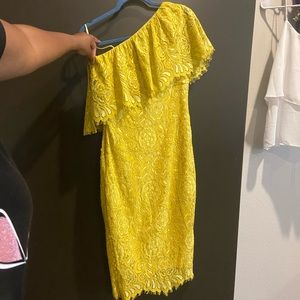 New One Shouldered Lace Sheath Dress Size 6/8